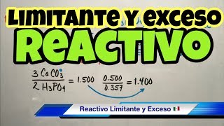 Reactivo LIMITANTE y en EXCESO muy fácil [upl. by Merta]