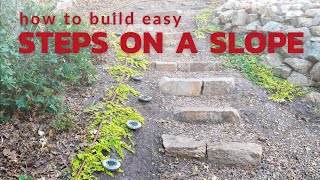 BUILDING STEPS INTO A HILL  HOW TO BUILD STEPS ON A SLOPE  HOW TO BUILD LANDSCAPE STAIRS [upl. by Zelle]