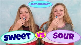 Sweet vs Sour  Candy Challenge  Jacy and Kacy [upl. by Stesha925]