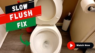 How To Fix A Slow Draining Toilet Without A Plunger [upl. by Reisch]