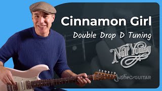 Cinnamon Girl Guitar Lesson  Neil Young  Drop D Tuning [upl. by Annoyk185]