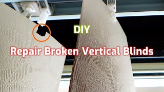 Fixing Broken Vertical Blinds  Inexpensive Vertical Blind Repair [upl. by Llennahc]