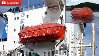 Lifeboat Launching Procedure On SHIP [upl. by Harwilll97]