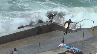 Surf accident in Biarritz  short version [upl. by Jacynth674]