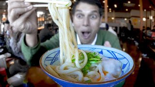 Udon Noodle Eating Spree amp Tempura Binge ★ ONLY in JAPAN [upl. by Dev]