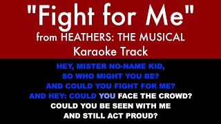 quotFight for Mequot from Heathers The Musical  Karaoke Track with Lyrics on Screen [upl. by Nork]