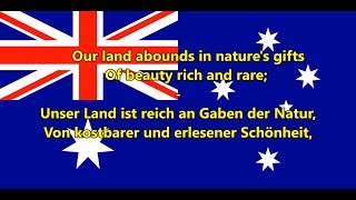 Australische Nationalhymne  Anthem of Australia ENDE Text [upl. by Eidassac]