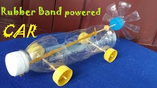 How to make a Rubber Band powered Car  Air Car [upl. by Hanima962]