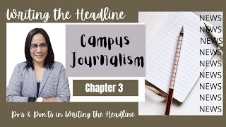 HEADLINE WRITING  News Chapter 3 Campus Journalism [upl. by Silletram277]