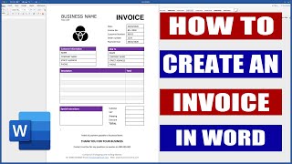 How to Create an Invoice in Word  Microsoft Word Tutorials [upl. by Tiossem]