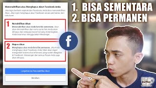 Cara Menonaktifkan Akun Facebook Sementara amp Cara Hapus Permanen Selamanya [upl. by Mord763]