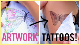 TURN KIDS ARTWORK into TEMPORARY TATTOOS [upl. by Griffin]