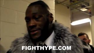 DEONTAY WILDER REVEALS WHAT HE TOLD BERMANE STIVERNE IMMEDIATELY AFTER KNOCKING HIM OUT [upl. by Pickar]