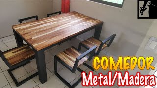 ✔️Mesa comedor de Metal y Madera de Huanacaxtle Parota [upl. by Seward]