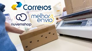 COMO ENVIAR O PEDIDO RECEBIDO NA NUVEMSHOP PELO CORREIOS USANDO O MELHOR ENVIO [upl. by Alleul377]