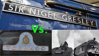 Tornado vs Sir Nigel Gresley Whistle Match [upl. by Yelsnia]