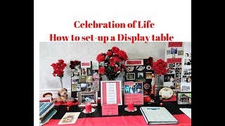 Celebration of Life Ideas  How to setup a table for Memorial Service  Memory board Ideas [upl. by Ahtennek147]