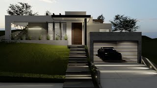 Modern House on Slope in the Caribbean  Walkthrough Animation  Vita Studio [upl. by Maxy]