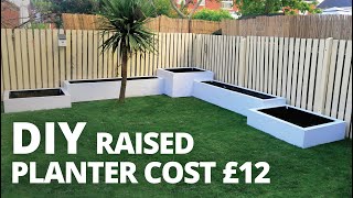 HOW TO MAKE RAISED PLANTER BOXES CHEAP AND EASY DIY GARDEN DESIGN [upl. by Kcirdek567]