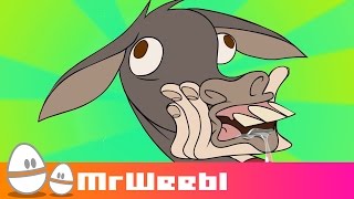 Donkeys  animated music video  MrWeebl [upl. by Nimref]