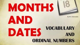 Months and Dates  Ordinal Numbers 131 [upl. by Pero686]