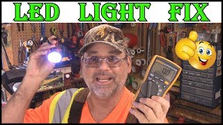 HOW TO FIX AN LED FLASHLIGHT  EASY DIY BATTERY HACK [upl. by Norse]