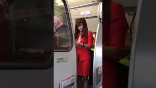 Air Asia Crew Crew  Flight Attendant  Air Hostess  Flight Stewardess [upl. by Husein]