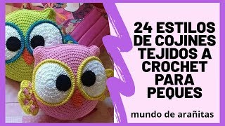 COJINES tejidos a crochet 24 estilos para niños [upl. by Quentin738]