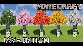 How to Pink Red Yellow White or Custom Birch Leaves Colours in Minecraft Java Edition [upl. by Nomyt156]