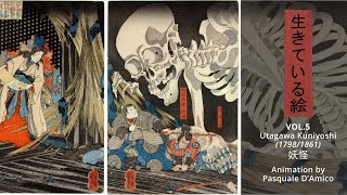 Yokai by Utagawa Kuniyoshi animated video [upl. by Ihana]