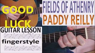 FIELDS OF ATHENRY  PADDY REILLY fingerstyle GUITAR LESSON [upl. by Sidman506]