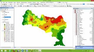 interpolation Analysis Using ArcGIS [upl. by Olympie]