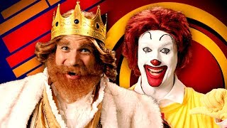 Ronald McDonald vs The Burger King Epic Rap Battles of History [upl. by Marolda]