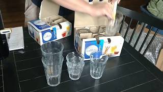 Duralex Picardie Clear Drinking Glasses amp Tumbler Set Unboxing [upl. by Iloj317]