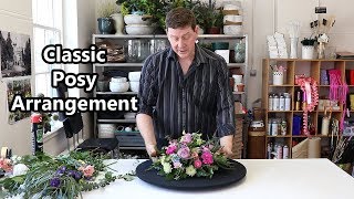 How To Make A Posy Flower Arrangement In Floral Foam [upl. by Beattie]