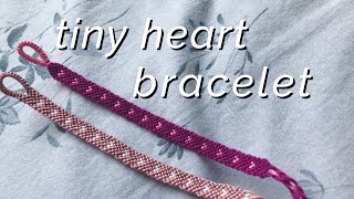 tiny heart bracelet tutorial ♡ beginner [upl. by Cati983]