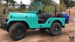 1965 Jeep CJ5 Restoration Full Video [upl. by Ayadahs688]