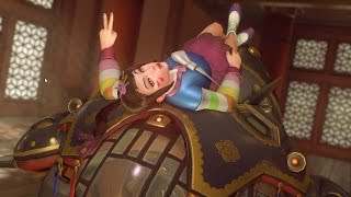 Dva  Palanquin  Overwatch Lunar New Year Skin Spotlight all intros emotes poses [upl. by Cinimod]