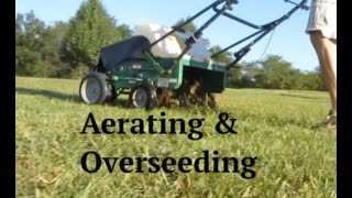 Aerating amp Overseeding a Lawn  How To [upl. by Nesmat488]