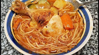 FIDEO CON POLLO RECIPE  How to make Fideo  Fideo and Chicken Recipe  Sopa de Fideo [upl. by Glasgo]