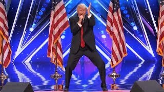 DONALD TRUMP Wins Again  Full Audition  Americas Got Talent 2017 [upl. by Dirgni]