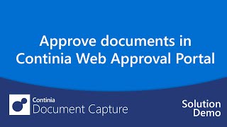 Approve documents in Continia Web Approval Portal [upl. by Aikaz]