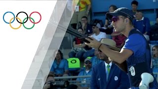 Italys Rossetti wins gold in Mens Skeet Shooting [upl. by Abeh]