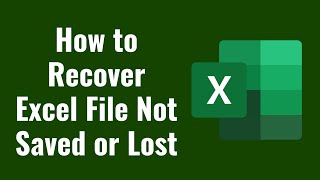 How to Recover Excel File Not Saved or Lost [upl. by Nilkoorb]