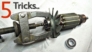 5 Tricks  Hacks To Remove Armature Bearing Easilytools repair [upl. by Donohue]