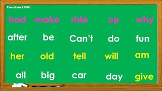 Grade 1 Basic Sight Words  Teacher LCM [upl. by Euqilegna]