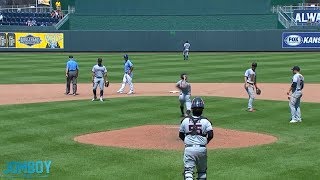 Trevor Bauer throws ball over centerfield wall after a rough 5th inning a breakdown [upl. by Merrick]