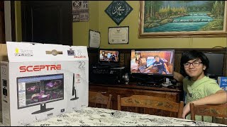 Sceptre 22quot Inch LED Monitor Ultra Thin BuiltIn Speakers 1080p 2x HDMI  Unboxing Setup amp Review [upl. by Abra]