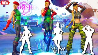 Street Fighter’s CAMMY Skin doing all BuiltIn Emotes in Fortnite Cammy Cup reward [upl. by Haimaj]