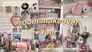 🩰⭐️ULTIMATE AESTHETIC ROOM MAKEOVERTRANSFORMATION  TOUR 2023 tiktokpinterest coquette inspired [upl. by Nawak]